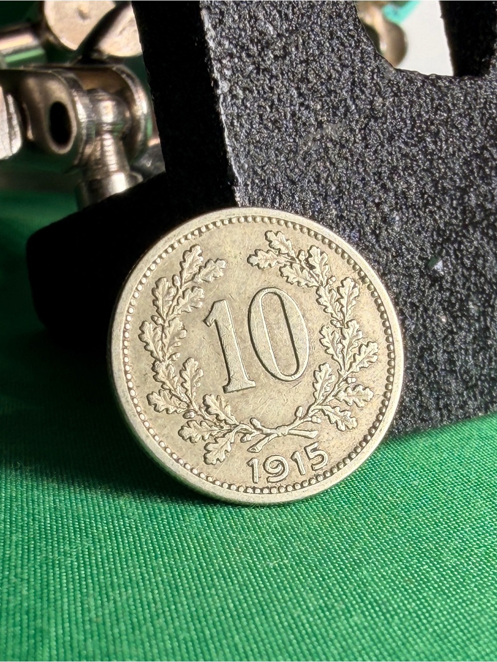 1915 Austria 10 Heller - WWI Austro-Hungarian Empire Coin